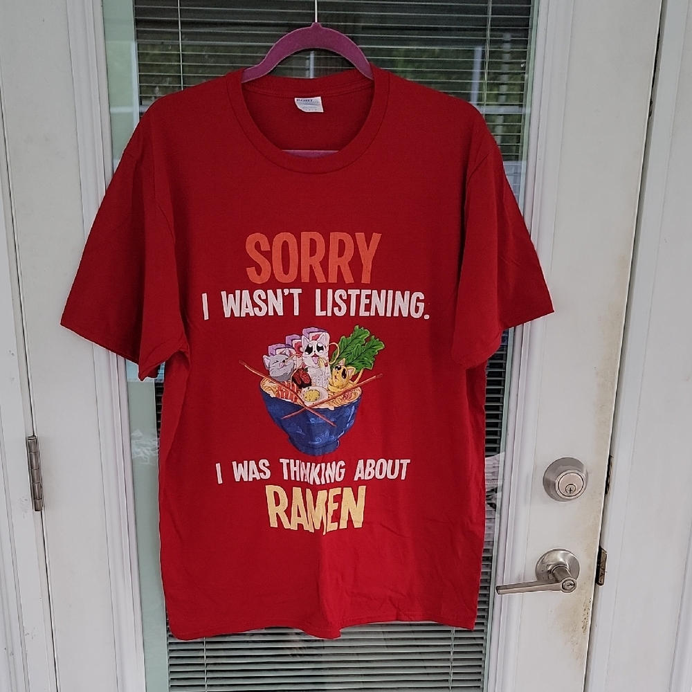 Red Graphic Cotton T-Shirt Men's Sz L NWOT